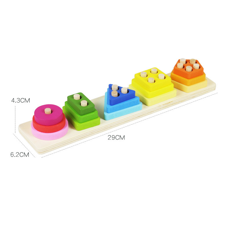 Kompakti puinen pinonta lelut Boosts Toddler Learning Playn kautta